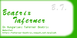 beatrix taferner business card